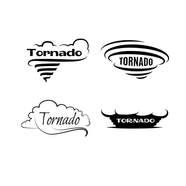 Vettore tornado impostato. Logotipi e segni . — Vettoriale Stock