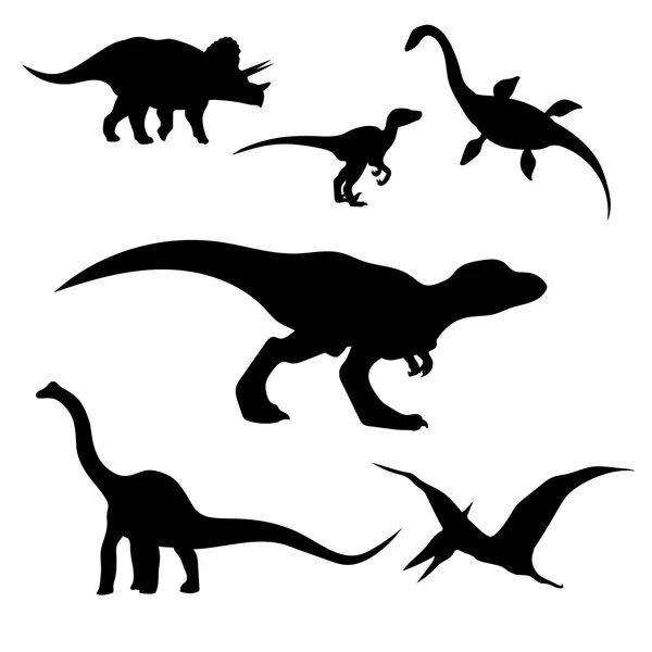 Dinosauri insieme vettore — Vettoriale Stock