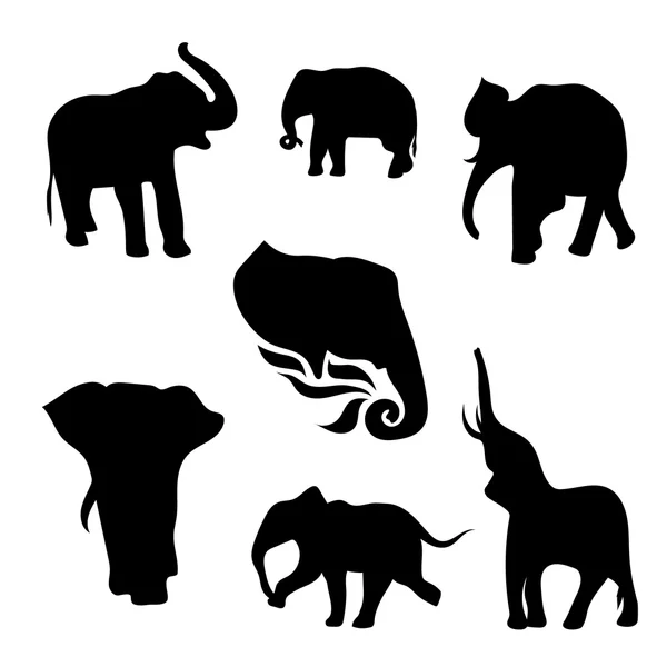 Elefanten som vektor — Stock vektor
