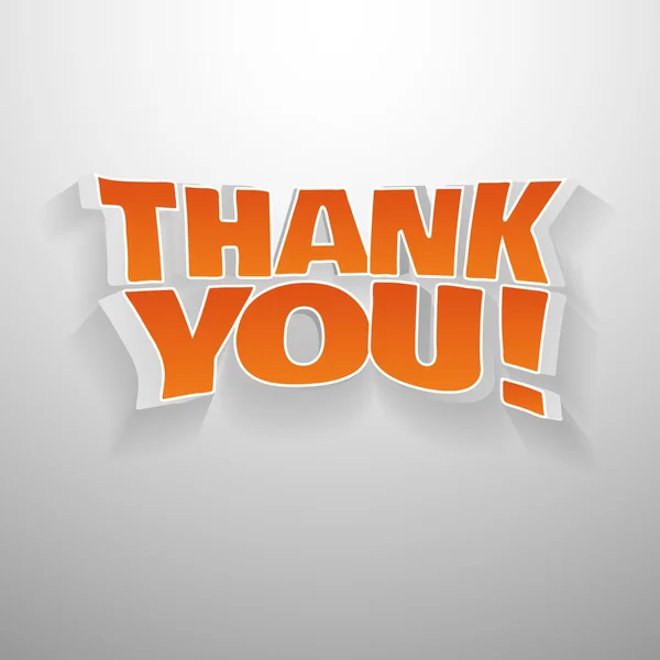 3D thank you. — Stock Vector