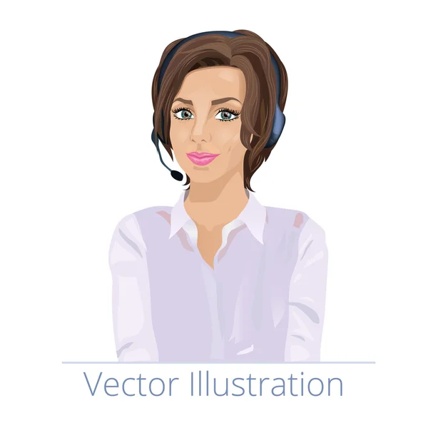 Meisje exploitant, vector — Stockvector