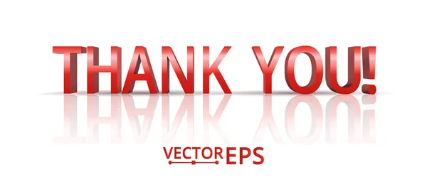 3d palabras gracias — Vector de stock