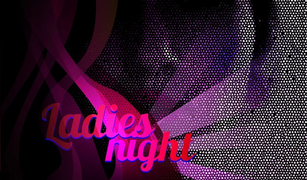 Ladies night szórólap vektor — Stock Vector