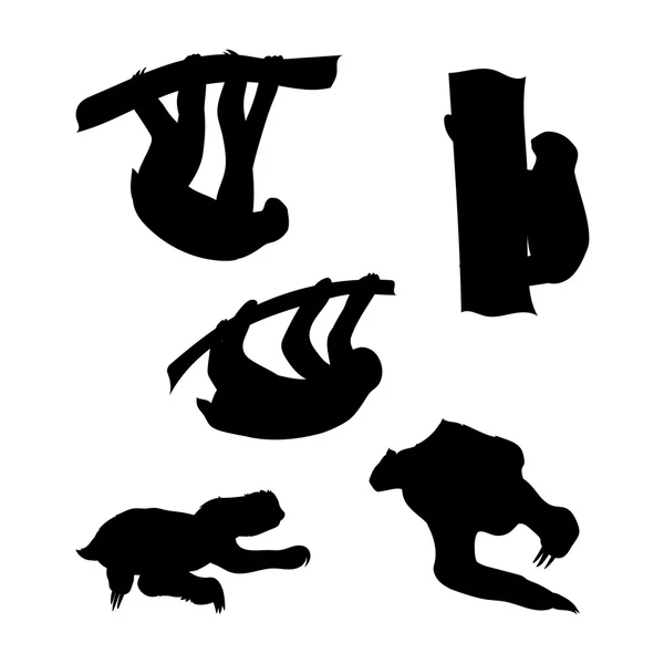 Bir tembel Vector silhouettes.