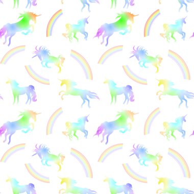 Tek boynuzlu at seamless modeli