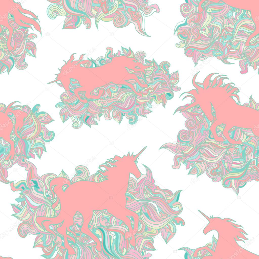 Unicorn seamless pattern