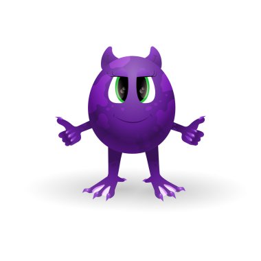 Vektör karikatür canavar.