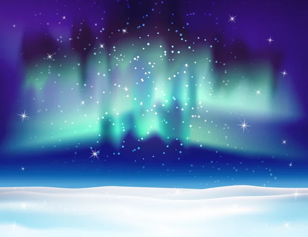 Northern lights background vector illustration. — 스톡 벡터