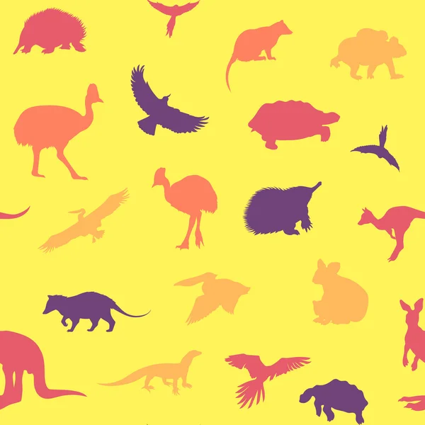 Australian animals pattern. Stock Vector