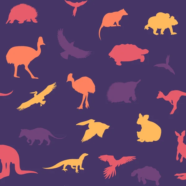 Australian animals pattern. Vector Graphics