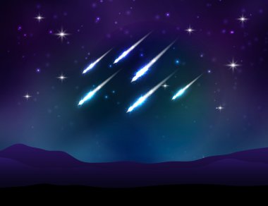 vektör meteor yağmuru
