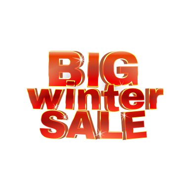 Kış satış kelimeler, 3d kırmızı ifade