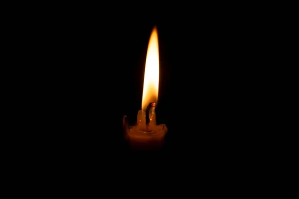 Burning Candle Dark — Stock Photo, Image