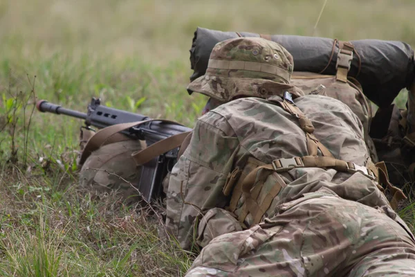 stock image September 28, 2018. Villa Rumipal, Cordoba, Argentina. Argentine army doing military practices 