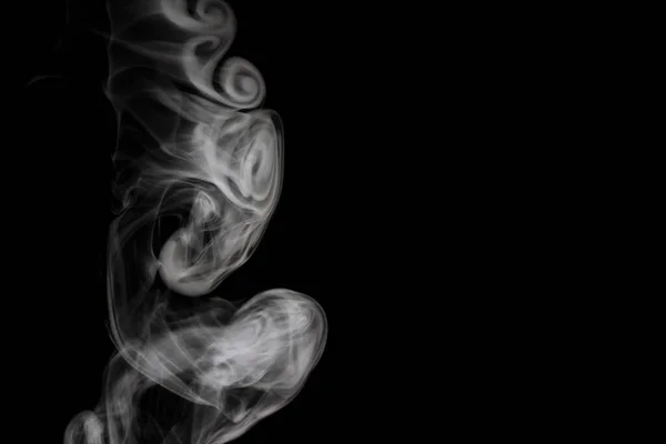 White Smoke Black Background — Stock Photo, Image