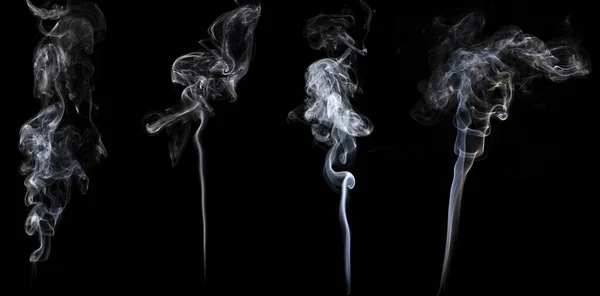 Weißer Rauch Auf Schwarzem Hintergrund lizenzfreie Stockfotos