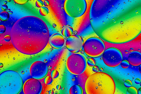 Fondo Macro Colorido Abstracto Aceite Agua —  Fotos de Stock