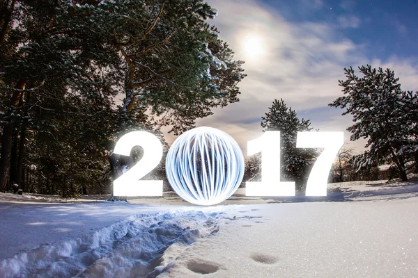 2017 biglietto di auguri di Capodanno — Foto Stock