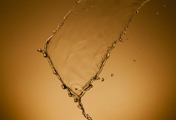 Υφή του νερού σε χρυσό φόντο — Φωτογραφία Αρχείου