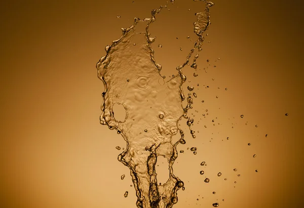 Texture of water on a gold background — Stock Photo, Image