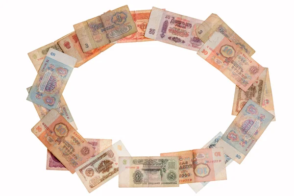 Rama wykonana z papierowych pieniędzy — Zdjęcie stockowe
