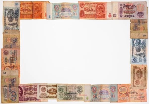 Frame made of paper money — Stock Photo, Image