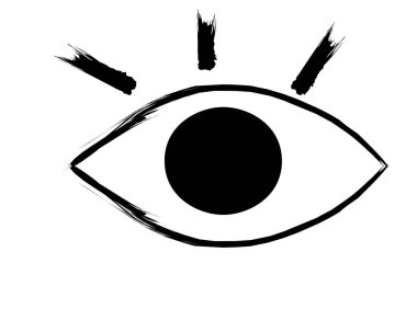 Bu göz simgesi tasarımının bir çizimi