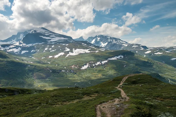 Norveç Dağları Jotunheimen Milli Parkı'nda doğal görünümü