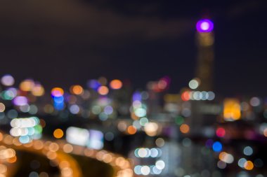 Kentsel gece ışık odak arka plan