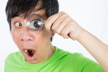 Büyüteç seyir Asyalı Çinli