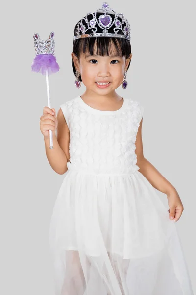 Asijské čínská holčička princezna kostým — Stock fotografie