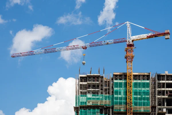 Construction Site with Crane — Stock Photo, Image