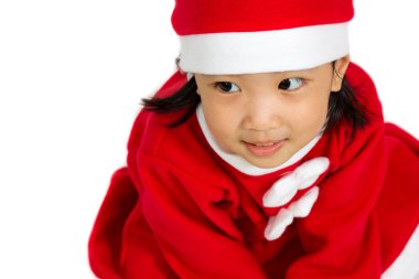 Asyalı Çinli Noel Baba kız