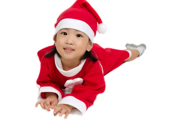 Asiático chinês santa menina — Fotografia de Stock