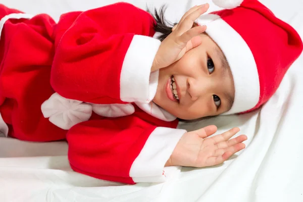 Asiático chinês santa menina — Fotografia de Stock