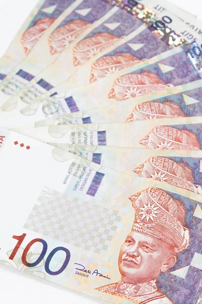 Maleisië munteenheid op witte achtergrond — Stockfoto