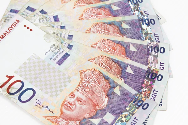 Malasia Moneda en fondo blanco — Foto de Stock