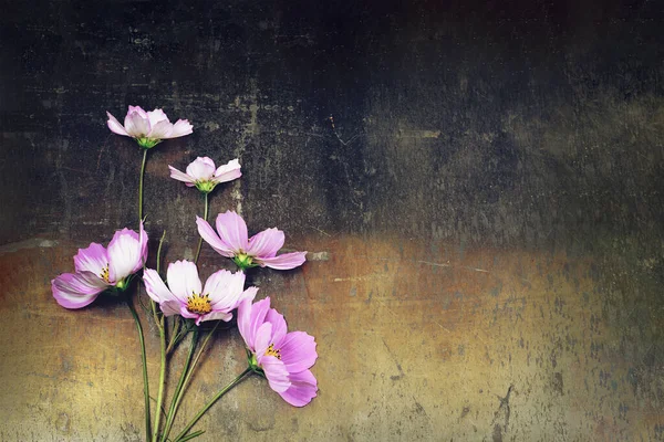 Fête Des Mères Fleurs Sur Fond Sombre Vieux Grunge Avec — Photo