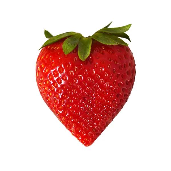 Strawberry Heart Isolated White Background — Stock Photo, Image