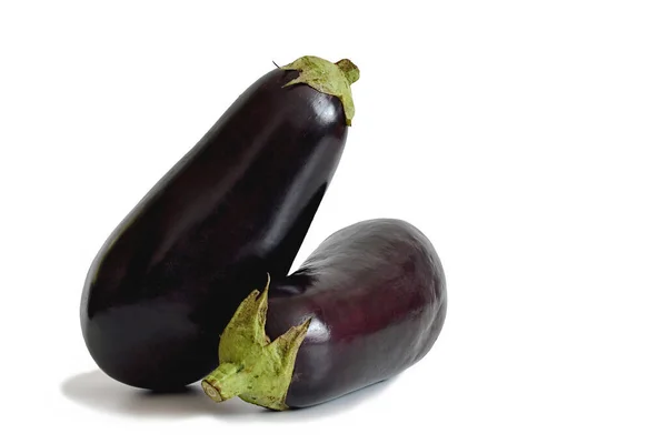 Aubergines Isolées Sur Fond Blanc — Photo