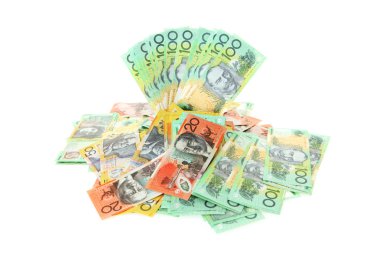 pile of Australian money clipart