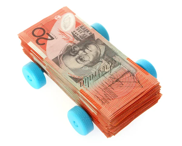 Australian Money pile avec roues — Photo