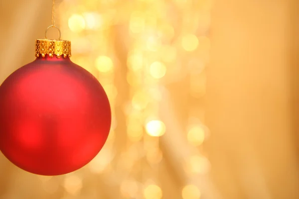 Beautiful red christmas bauble — Stock Photo, Image