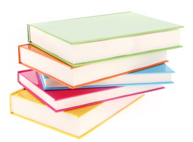 yığın renkli kapaklı kitap