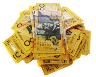 Australian money banknotes clipart