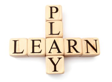 Building Blocks form play learn words
