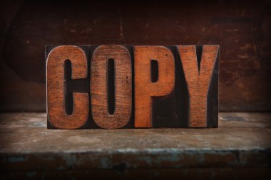 Kopya dışarı yazım letterpress