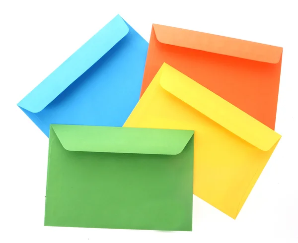 Colored paper envelopes — Stock Photo, Image