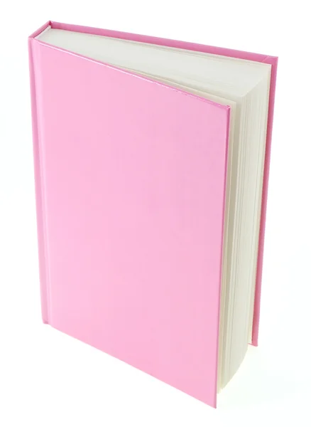 Livro rosa com capa em branco — Fotografia de Stock