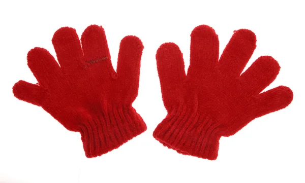 Gants tricotés rouges — Photo